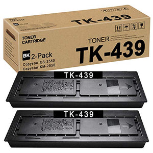 TK439 TK-439 1T02LV0US0 (Black,2 Pack) Toner Cartridge Replacement for Kyocera Copystar CS-180 CS-181 CS-220 CS-221 TASKalfa 180 181 220 221 Toner Kit Printer