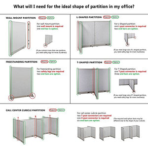 GOF Office Partition Panel for Workplace (48" w x 60" h)
