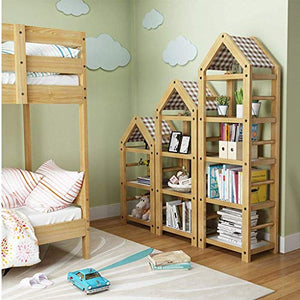 Zenglingliang Desktop Bookshelf 4-Tier Vertical Solid Wood Bookcase Home Storage Display