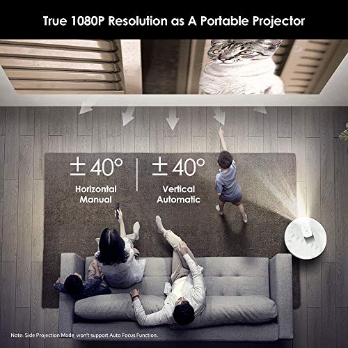 XGIMI MOGO Pro,1080P Full HD, 300 ANSI Lumen Smart Portable Projector, Harman/Kardon Speakers, Android TV 9.0, Google Play Store, The Only 1080P Android TV Portable Cinema