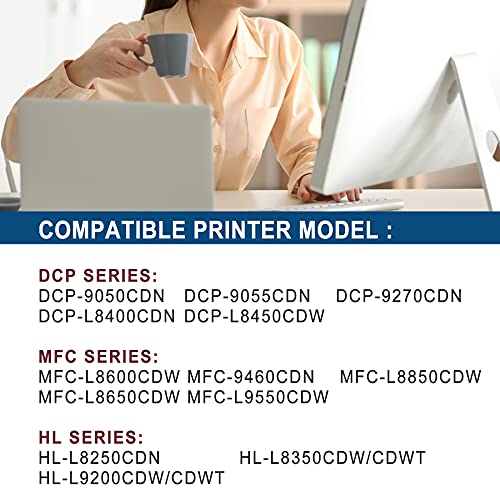 5-Pack TN331 Compatible TN331BK TN331C TN331M TN331Y Toner Cartridge Replacement for Brother HL-L8250CDN L8350CDW/CDWT DCP-9050CDN 9270CDN L8400CDN L8450CDW Printer(2BK+1C+1M+1Y).