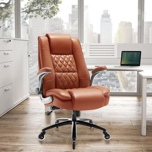 EZAKI High Back Office Chair with Flip-up Arms and Built-in Lumbar Support