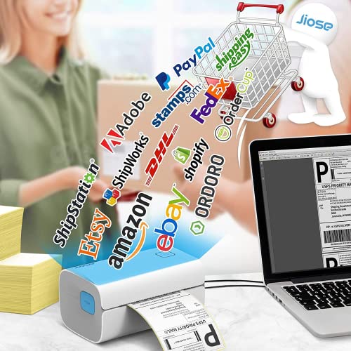 Jiose Label Printer + 1000pcs Thermal Labels with Holder