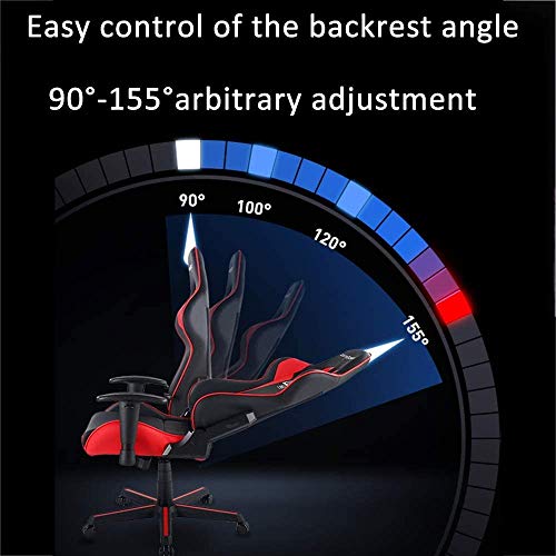 SKUAI Executive Gaming Office Chair with Reclining Back Support - Red