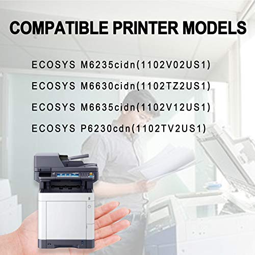 5 Pack-2BK+1C+1M+1Y TK5272 TK-5272 1T02TV0US0 1T02TVCUS0 1T02TVBUS0 1T02TVAUS0 Toner Cartridge Replacement for Kyocera ECOSYS M6635cidn (1102V12US1) P6230cdn (1102TV2US1) Toner Kit Printer