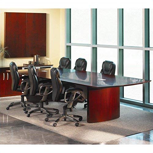 Mayline NC6CRY Napoli 6'W x 48"D Curved End Rectangle Conference Table, Sierra Cherry Veneer