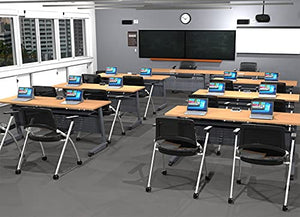 Team Tables 14 Person Folding Training Tables with Power+USB Outlet