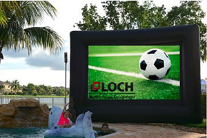 25Ft Inflatable Front and Rear Projection Portable Movie Screen Blow up Outdoor IWS200 Diagonal Total (View Area 200" ; 16:9) Projection Screen: Blower, Bag, Ropes, Stakes.