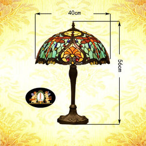 Tiffany Europaische retro style hand-painted stained glass table lamp