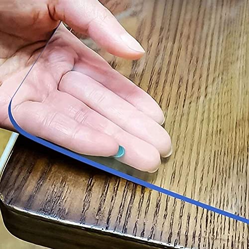 MLYAYE Clear Vinyl Carpet Protector - Skid-Resistant Desk Chair Mat - Waterproof - 160cmX400cm