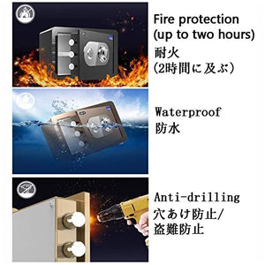 QXWJ Safe Box,Safe Safe Box Security Safe Box Digital Cabinet Safe Steel,Fireproof,Waterproof and Anti-Theft Security Large-Capacity Storage Cabinet,Small Household High 25cm/30cm/45cm