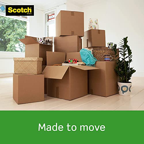 Scotch Tough Grip Clear Packing Tape, 1.88x22.2 Yd, 6 Rolls w/Dispensers (24)