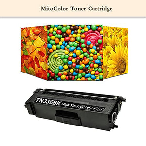 Compatible 4-Pack TN 336 Toner Cartridge Replacement for Brother TN336 TN-336 to use with HL-L8350CDW HL-L8250CDN HL-L8350CDWT MFC-L8850CDW MFC-L8600CDW Color Printer(1BK+1C+1M+1Y)