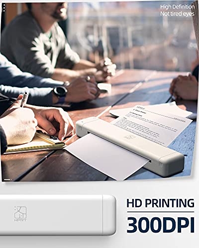 Thermal Printer HPRT - MT800Q Portable Mini Printer, Wireless Printer for iPhone and Computer, The Best Small Printer Support 216mm Width A4 Paper, Home Use, Office, Travel and Mobile Printer