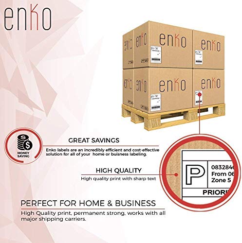 enKo Dymo 4XL Labels 4 x 6" 1744907 Compatible for Dymo Labelwriter 4XL Shipping Label Thermal Printer (50 Rolls, 11,000 Labels)
