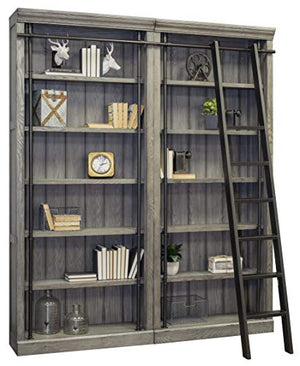 Martin Furniture AE4094Gx2-AE402 Avondale 2 Bookcase Wall Gray,