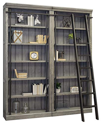 Martin Furniture AE4094Gx2-AE402 Avondale 2 Bookcase Wall Gray,