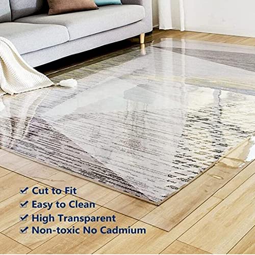 HOBBOY Clear PVC Chair Mat for Hard Wood/Tile Floors, Extra Long Carpet Protector - 1.5mm Thick