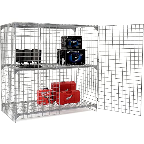 Global Industrial Wire Mesh Security Cage 72x36x72