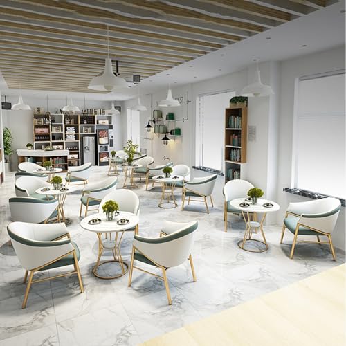 YUZES Office Reception Room Club Table and Chair Set - Light Color