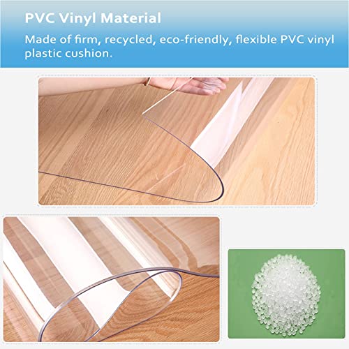 DOGOU Clear PVC Floor Mat - Vinyl Entrance Runner Rug Protector - Meeting Room Computer Chair Mats - Waterproof Carpet for Balcony (120x550cm/3.9x18ft)