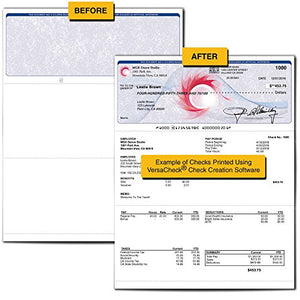 VersaCheck ValueChex - 5000 Blank Business Voucher Checks - Blue Classic - 5000 Sheets Form #1000 - Check on Top