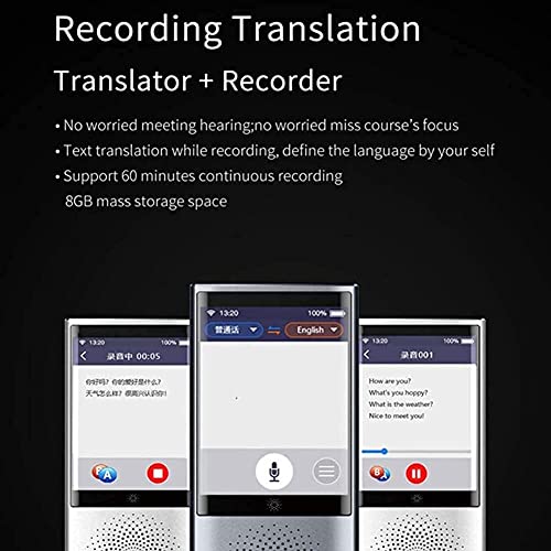 UsmAsk Language Translator Device, 2.8Inch Touch Screen, WiFi/Hotspot, 75 Languages, Grey