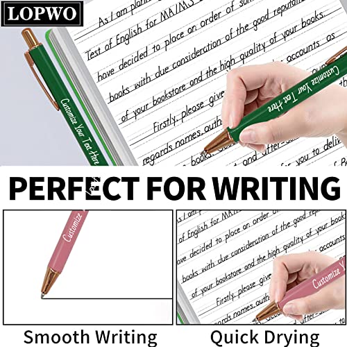 Max 1000 Pcs Personalized Pens in Bulk - Custom Ballpoint Pen with Name, Logo or Message - Business or Personal Use - for Smooth Writing in Home, Office or School - Black Ink (300PCS, Red)