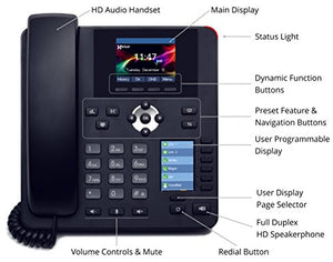 XBLUE QB System Bundle with 6 IP7g IP Phones Including Auto Attendant, Voicemail, Cell & Remote Phone Extensions & Call Recording