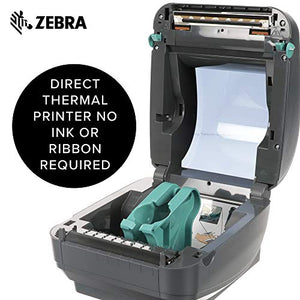 Zebra - GX420d Direct Thermal Desktop Printer for Labels, Receipts, Barcodes, Tags, and Wrist Bands - Print Width of 4 in - USB, Serial, and Ethernet Port Connectivity