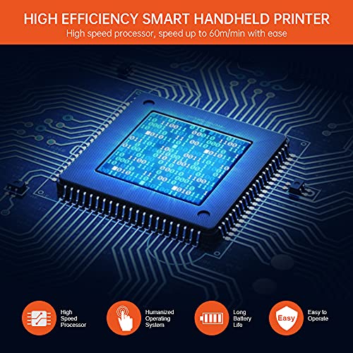 TOAUTO Portable Intelligent Upgraded Handheld Inkjet Printer Gun with 5.6 Inch LED Touch Screen Quick-Drying Inkjet Coding Machine for Code Date Label Industry Design House Usage