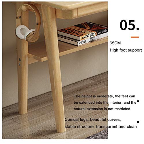 Desk Home Solid Wood Computer, Simple Modern Office Workstation, Bedroom Student Writing Game Table, Suitable for Home, Office