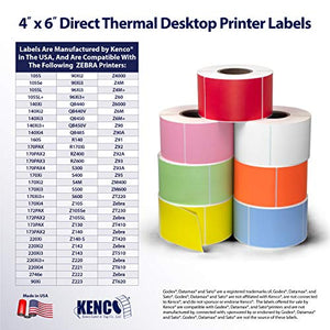 4" X 6" Direct Thermal Perfed Stickers Labels for Shipping Labels, Inventory, and Color Coding - 1000 Per Roll on 3" Core - Compatible with Zebra, Datamax, Sato, Intermec, and More (Yellow, 48 Pack)