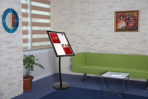 Advertising Display on Curved Post Free standing ,Perfect for Restaurants and Businesses , reusable , 3 Years Warranty (560 X 730 mm, Cork)