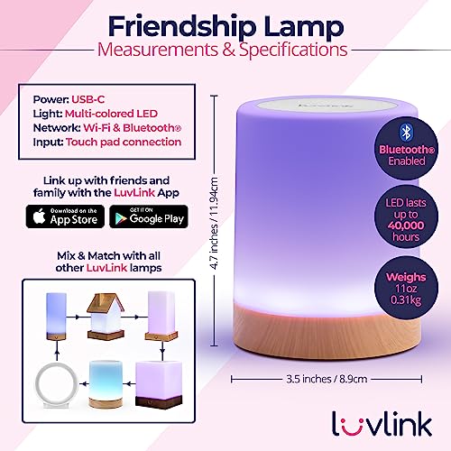 LuvLink Friendship Lamp v2 - Extended Wifi Range - Bluetooth Setup (Set of 6)