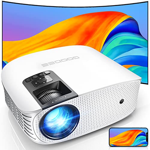 GooDee Full HD 1080P Projector with 5G WiFi, Bluetooth, and 4K Support