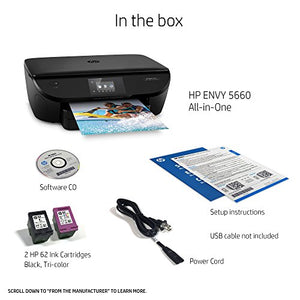 HP Envy 5660 Wireless All-in-One Photo Printer with Mobile Printing, HP Instant Ink or Amazon Dash replenishment ready (F8B04A)