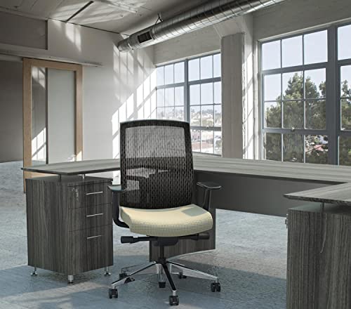 Safco Mayline Medina 63" Right Return Desk Extension, Gray Steel Laminate