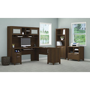 Achieve L Shaped Desk with Hutch, Bookcase and Printer Stand File Cabinet