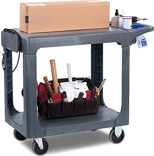 Carlisle FoodService Products Utility Cart, 500 lbs Capacity, 40" x 19" x 32-5/8", Gray