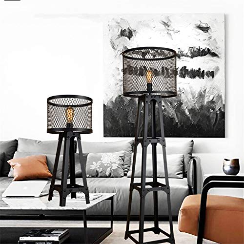 EESHHA Vintage Black Tripod Floor Lamp for Dining Room Foyer