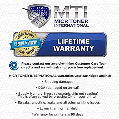 MICR Toner International M110w Laser Wireless Black & White Check Printer Bundle with 1 Starter OEM Modified Magnetic Ink Cartridge (2 Items)