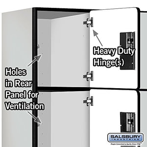 Salsbury Industries 6ft High Gray 4-Tier Wood Locker with Wide Storage Units