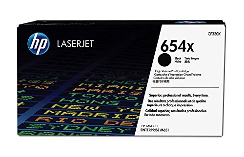 HP 654X (CF330X) Black High Yield Toner Cartridge for HP Color LaserJet Enterprise M651
