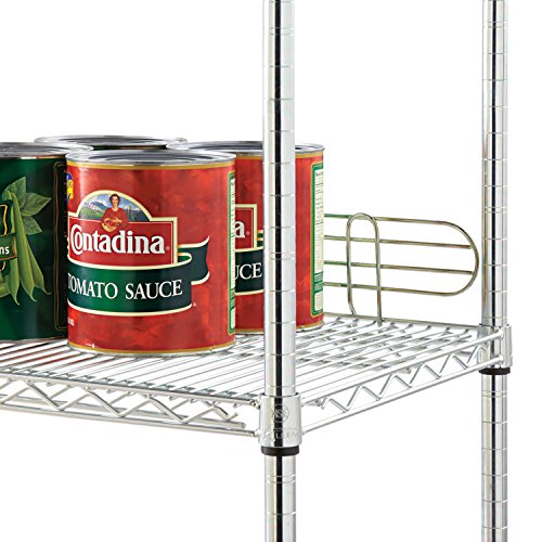 Alera ALESW59BS48SR Wire Shelving Back Support, 48" Wide, Silver (Pack of 2 Supports)