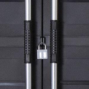 Keter XL Plus Freestanding Plastic Utility Cabinet, 34.6" x 17.7" x 71.2", Black