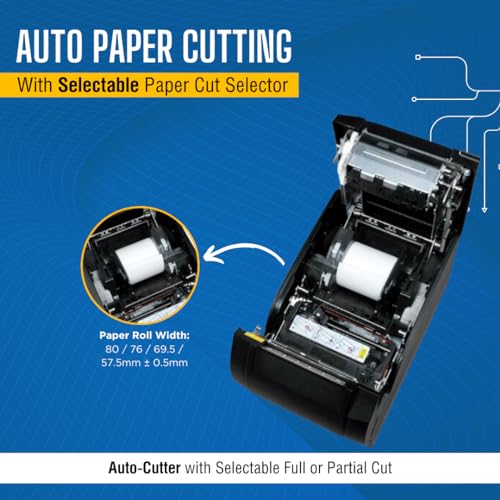 SNBC BTP-M300 Impact Receipt Printer with USB and Serial Interface, Black