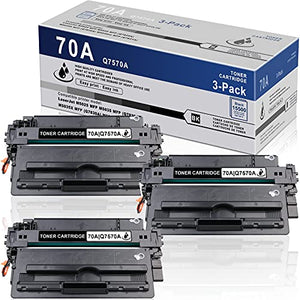 3 Pack Black High Yield 70A | Q7570A Toner Compatible Toner Cartridge Replacement for HP M5025 MFP M5026 MFP M5027 MFP M5028 MFP Printer