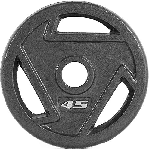 CAP Barbell 2-Inch Olympic Grip Plate (45-Pound), Black