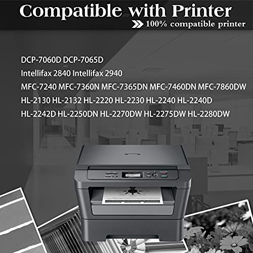 Compatible 6-Pack TN 450 High Yield Toner Cartridge Replacement for Brother TN-450 TN450 TN420 MFC-7360N DCP-7065DN IntelliFax 2840 2940 MFC-7860DW MFC-7460DN HL-2270DW MFC7240 Printer